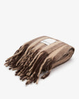 Burnt Umber Stripe Wool Stripe Throw