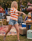 Gameday Stripe Knit Oversized Top