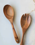 Teak Wood Salad Spoon and Fork