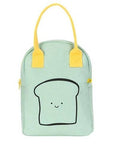 Mint Happy Bread Zipper Lunch Bag