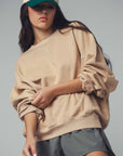 Crew Neck Comfort Washed Organic Cotton Spring Sweatshirt