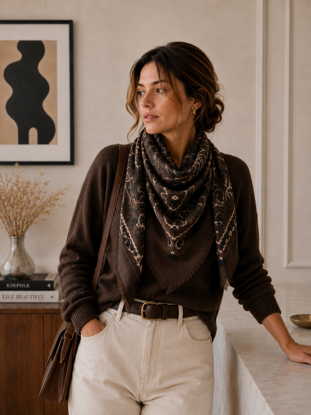 Large Wool Square Bandana