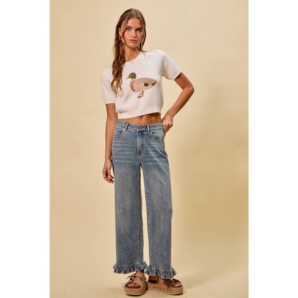 Duck Graphic Sweater Top