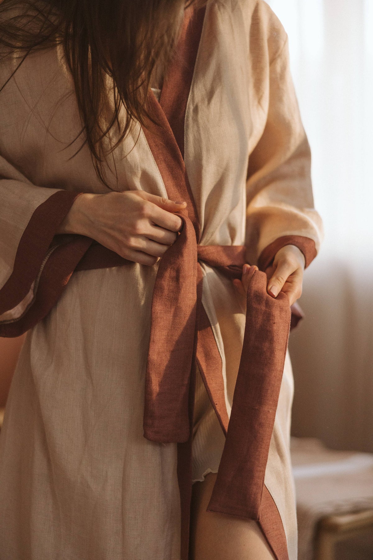 Powder Robes Powder Maroon Linen Robe – Bradley's Gift and Home