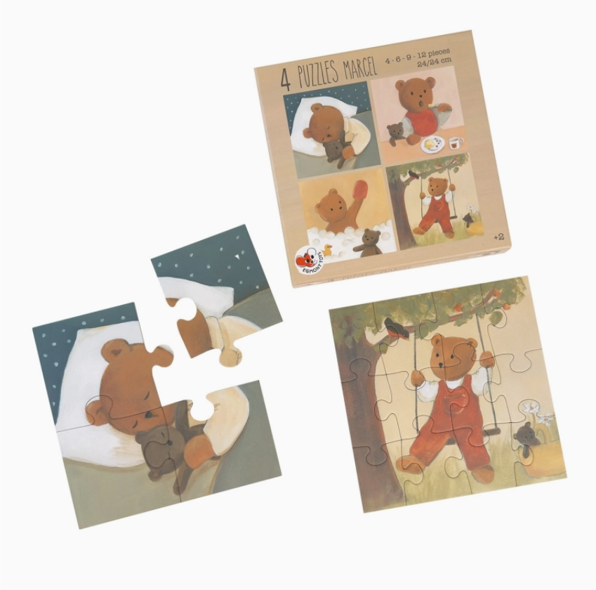Marcel The Bear 4 Puzzles