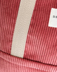 Coral Pink Corduroy Backpack Shoulder Bag