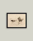 The Long Throw Framed Antique Art