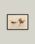 The Long Throw Framed Antique Art