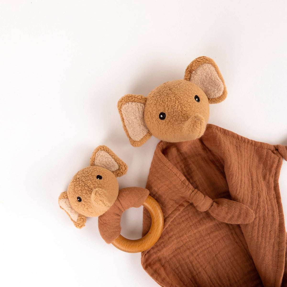 Ollie the Elephant Doudou and Rattle
