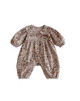 Baby Girl Long Sleeve Floral Pattern Romper