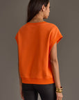 Orange & White Game Day Short Sleeve Sweatshirt