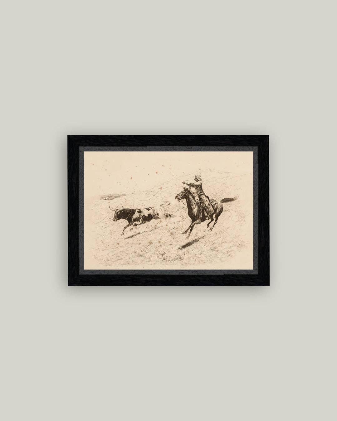 The Long Throw Framed Antique Art