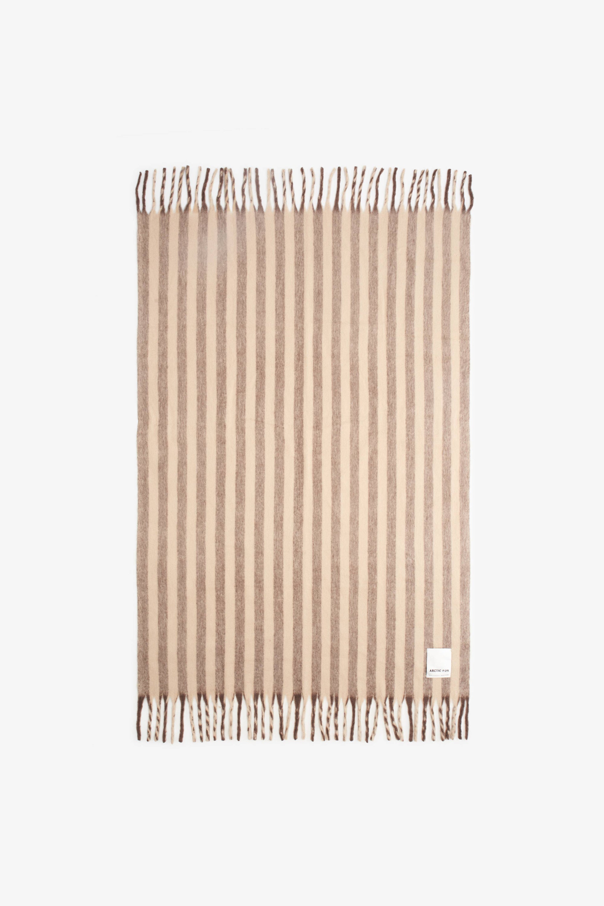 Burnt Umber Stripe Wool Stripe Throw