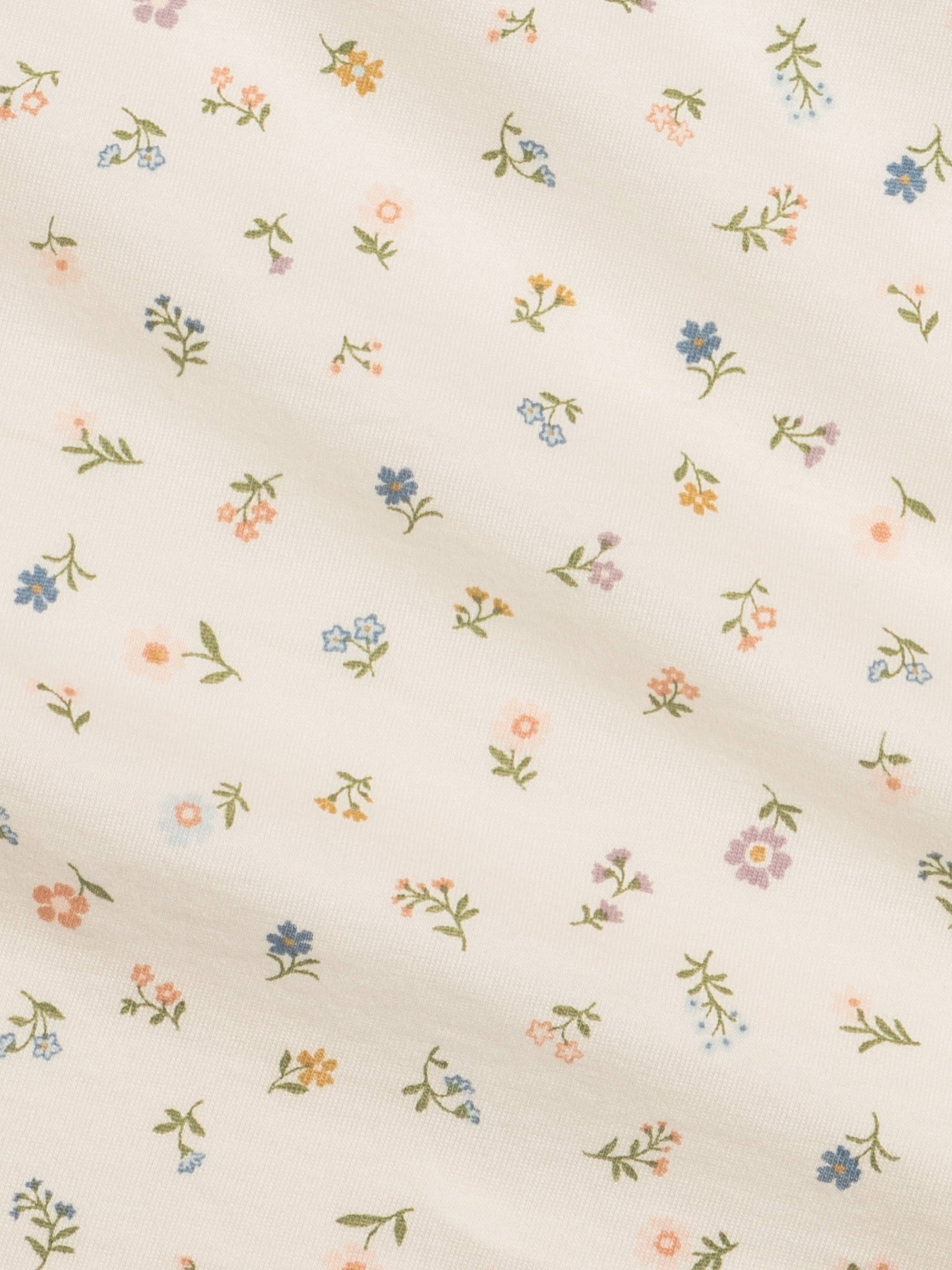 Petaline Floral Fog + Fern Swaddle Blanket