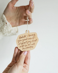 Behold Script Wooden Ornament