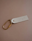 Blonde Leather Keyfob