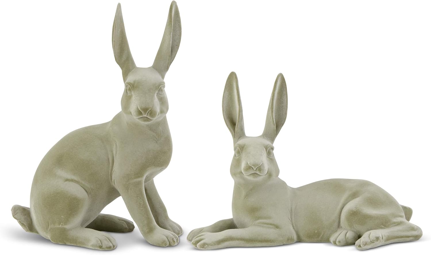 Sage Green Velvet Resin Bunnies