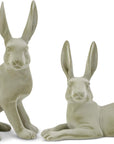 Sage Green Velvet Resin Bunnies