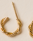 Braided Mini Hoops: Gold Filled