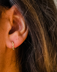 Braided Mini Hoops: Gold Filled