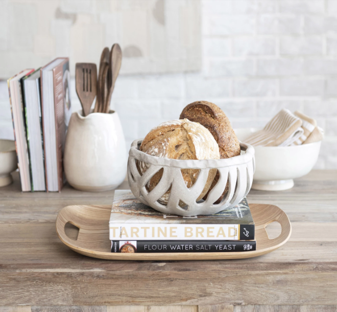 Stoneware Bread Basket