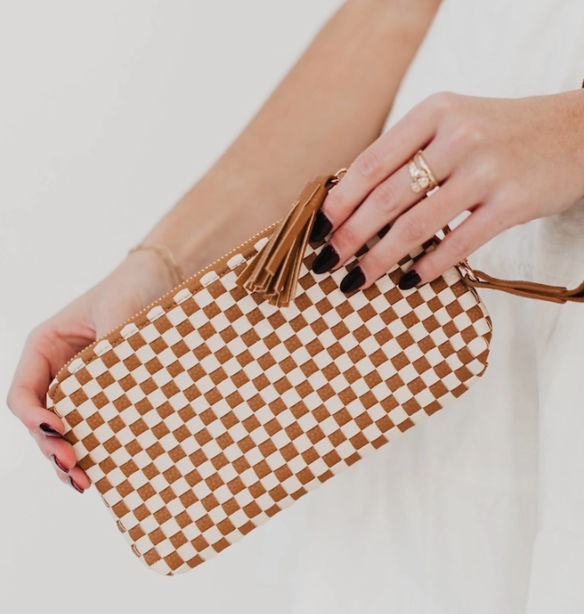 Emma Woven Clutch Wristlet
