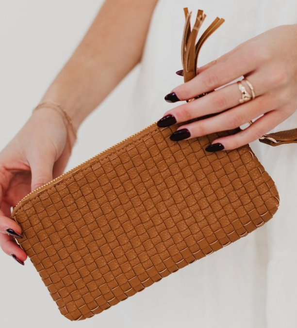Emma Woven Clutch Wristlet