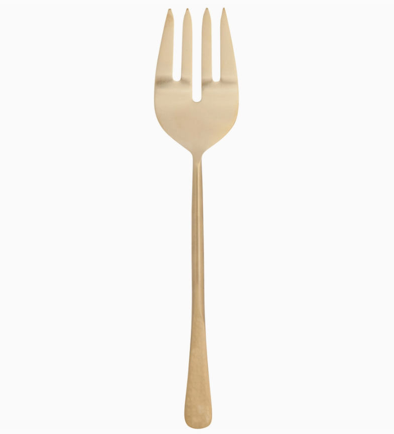 Stainless Steel Salad Server Set - Gold