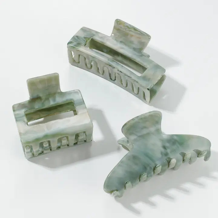 Calacatta Emerald Claw Clip