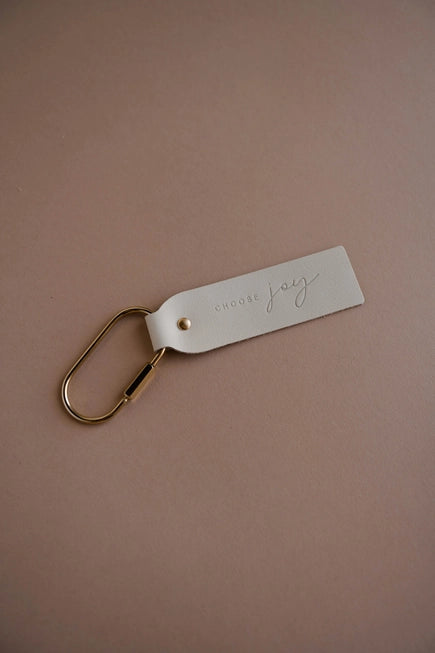 Blonde Leather Keyfob