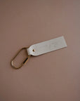 Blonde Leather Keyfob