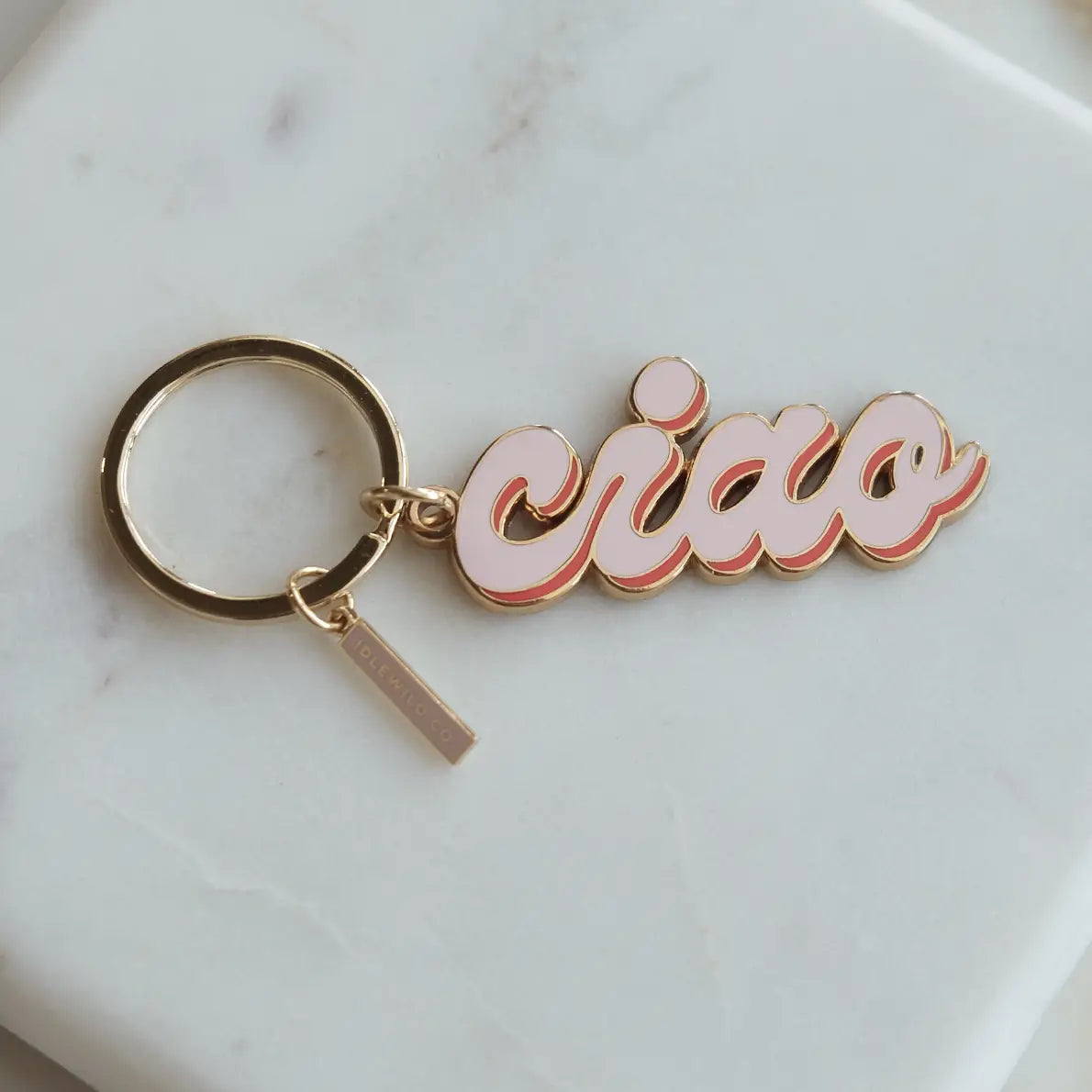 Ciao Enameled Keychain