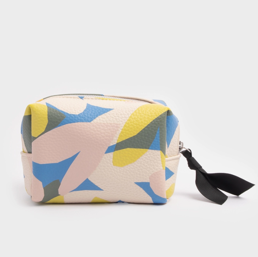 Confetti Hearts Mini Cube Cosmetic Bag