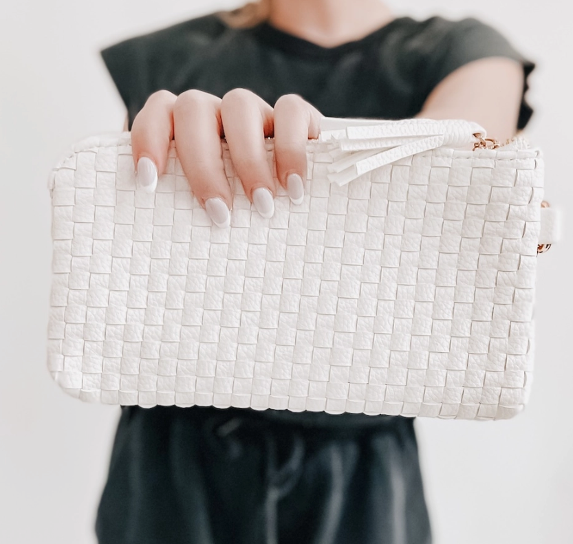 Emma Woven Clutch Wristlet