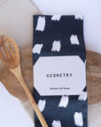 Dark Out Geometry Tea Towel