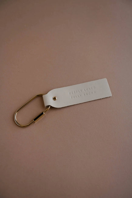 Blonde Leather Keyfob