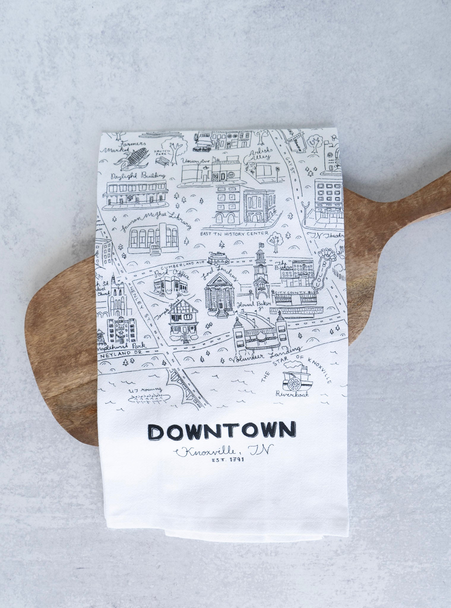 Downtown Knoxville Tea Towel