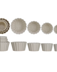 Embossed Stoneware Fluted Bowls