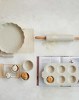 Embossed Stoneware Rolling Pin