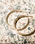 Everyday Medium Hoops: Gold Filled