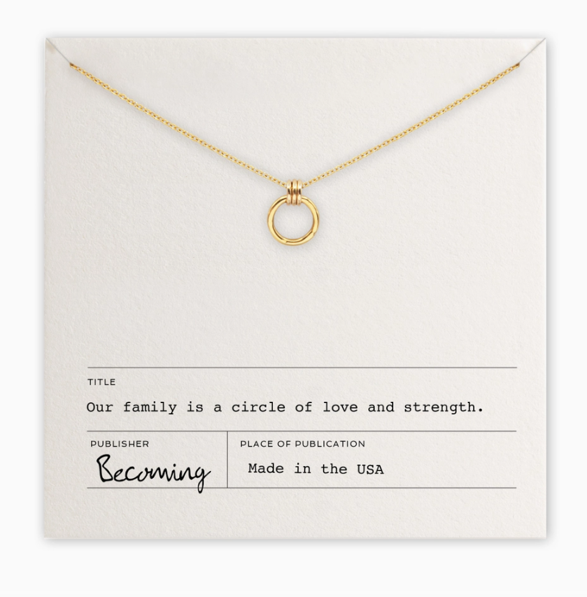 Family Circle Necklace-Gold Filled