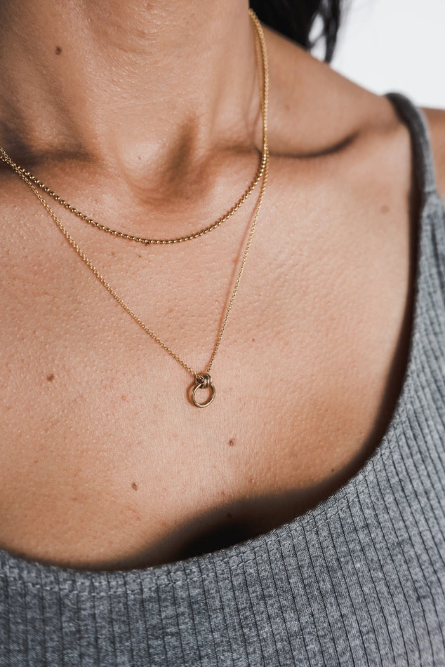 Family Circle Necklace-Gold Filled