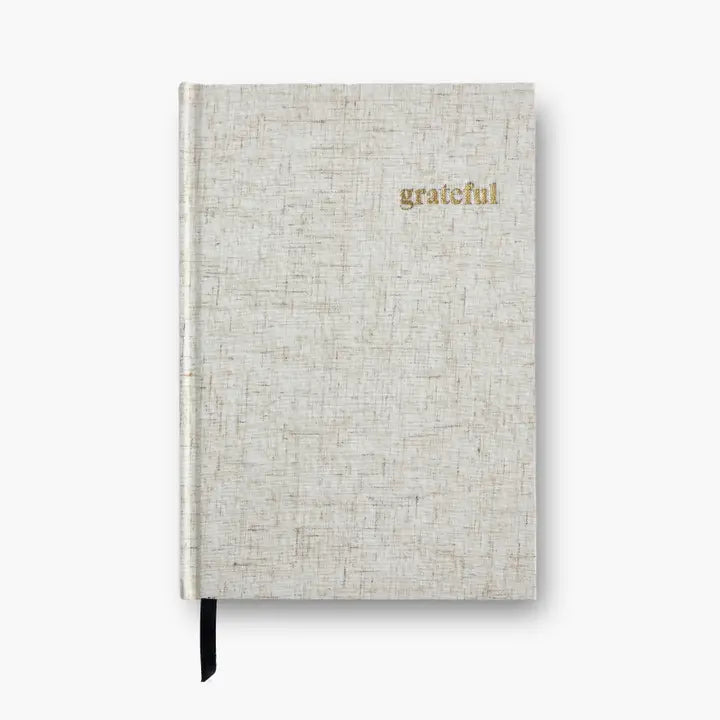 Grateful Gray Linen Notebook