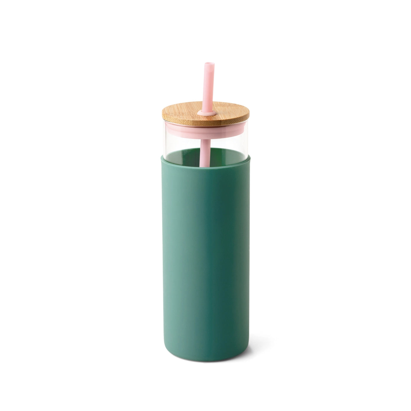 Pink/Hunter Tumbler with Straw
