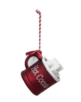 Glass Hot Cocoa Mug Ornament