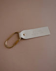 Blonde Leather Keyfob