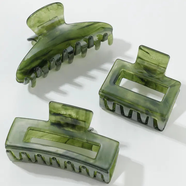 Jade Green Claw Clips