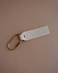 Blonde Leather Keyfob