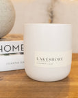 Lakeshore White Ceramic Candle