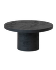 Mango Wood Pedestal, Black